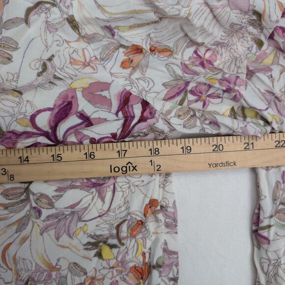 Maeve Floral Tie-Sleeve Blouse Size S  Lightweight Spring Top - Picture 12 of 12